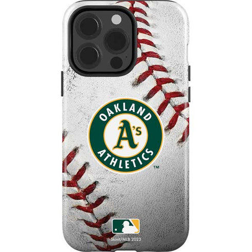 MLB Oakland Athletics Game Ball iPhone 15 Pro Impact Case